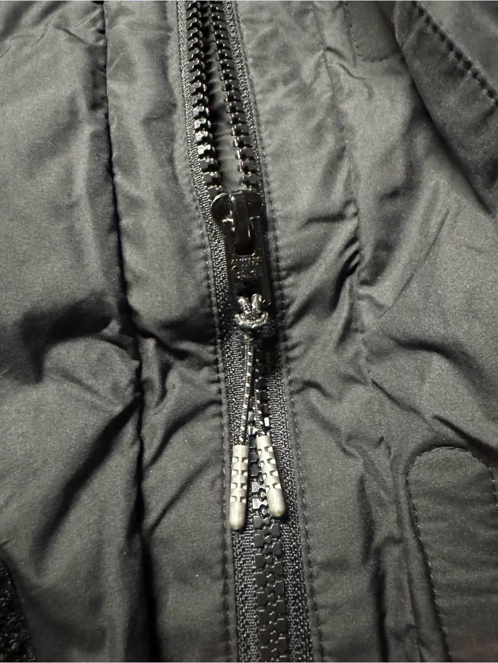 Athleta Girl Black Hooded Goose Down Puffer Jacket Size 12 Large Winter Coat
